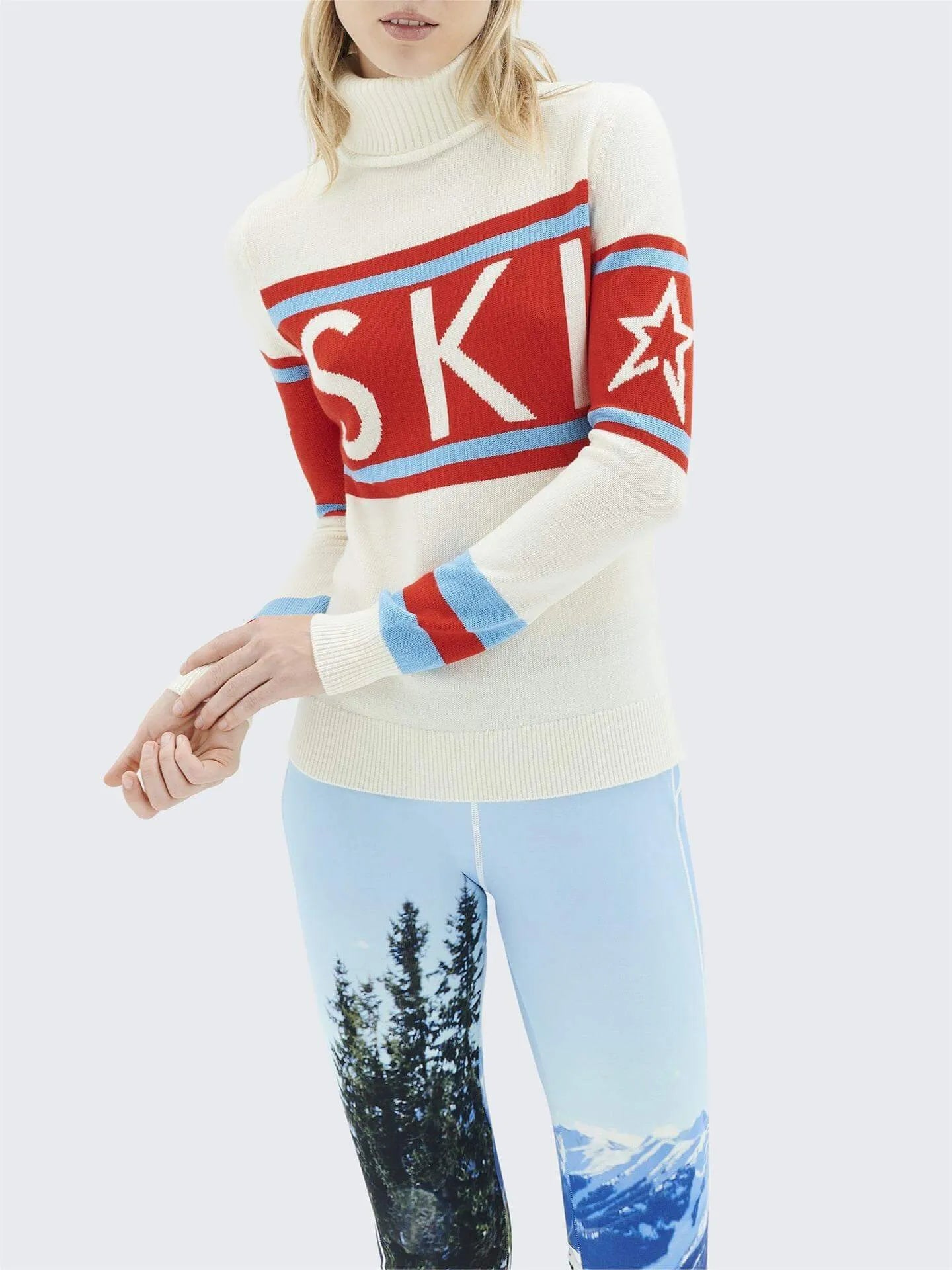 Ski-Intarsien-Pullover