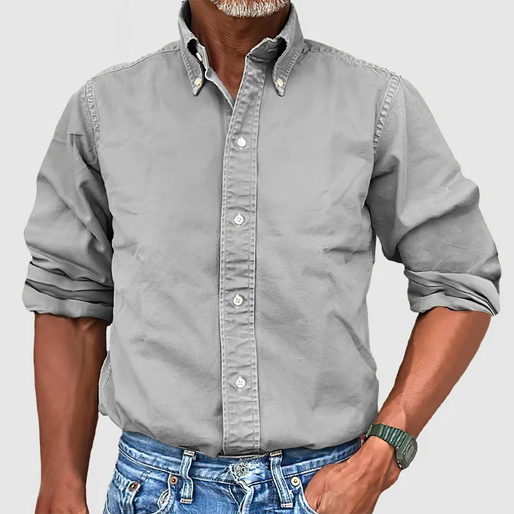 Con - Premium Vintage Washed Langarmshirt für Herren